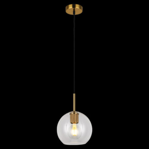 Pendant Style Round Glass Gold Holder