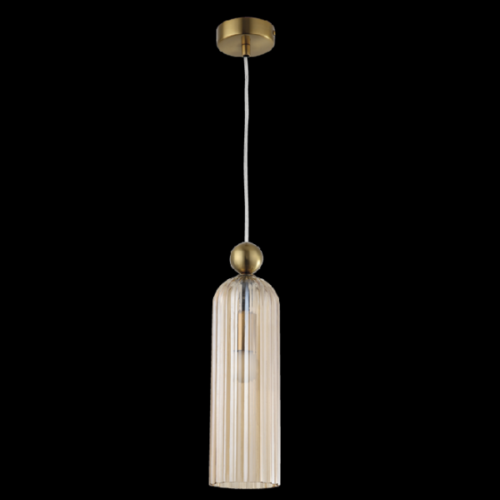 Pendant Ribbed Cognac Glass