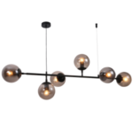 Pendant 6 Light Molecule Light Black Bar Smoke